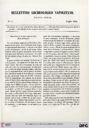 Nr. 1 (Luglio 1852)