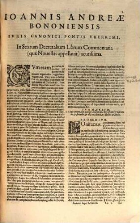 In Decretalium librum novella Commentaria [Joannis Andreae], 6. In sextum ... librum