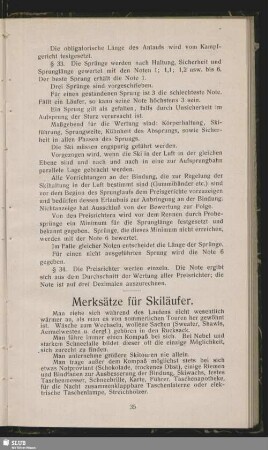 Merksätze für Skiläufer