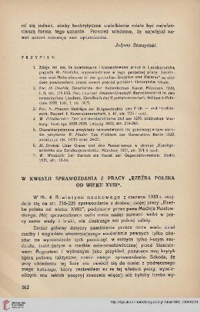 2: W kwestji sprawozdania z pracy "Rzeźba polska od wieku XVIII"