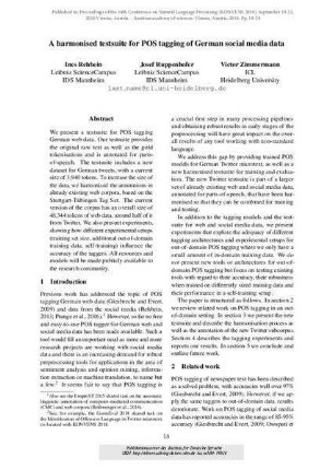 A harmonised testsuite for POS tagging of German social media data