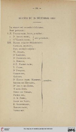 Séance du 26 décembre 1890