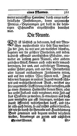 Die neunte Heyrath eines Mannes.