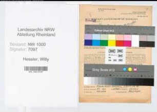 Entnazifizierung Willy Hessler, geb. 21.03.1910 (Kaufm.Angest.)