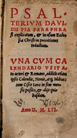 Psalterium Davidis et hymni pro officio divino