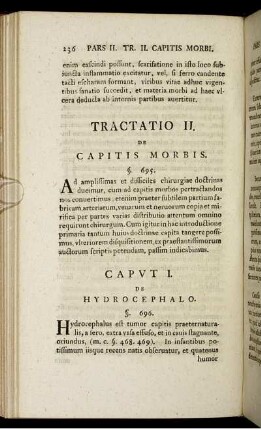 Tractatio II. De capitis morbis.