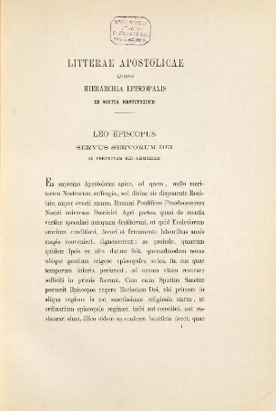 Leonis XIII Pontificis Maximi Acta, Vol. 1