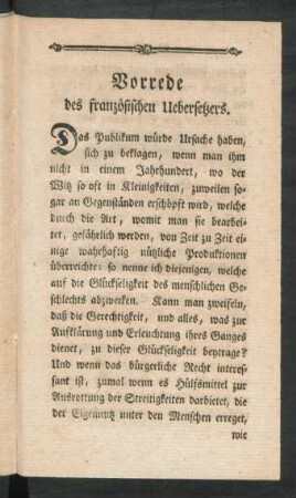 Vorrede des französischen Übersetzers.