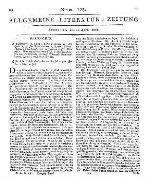 Forst- und Jagdkalender. Für das Jahr 1800. Hrsg. v. F. G. Leonhardi. Leipzig: Küchler 1800
