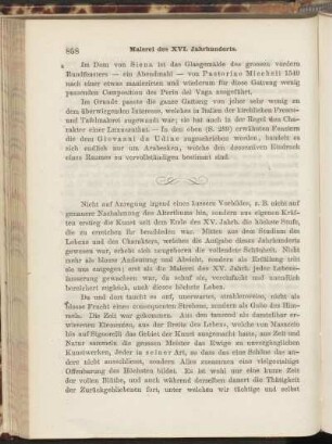 Malerei des XVI. Jahrhunderts.