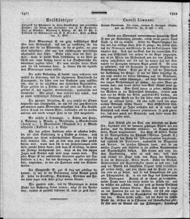 Caroli Linnaei ... genera plantarum. - Editio nona / curante Curtio Sprengel. - Gottingae, sumtibus Dieterichianis. - T. 2: Classis 14 - 24, 1831