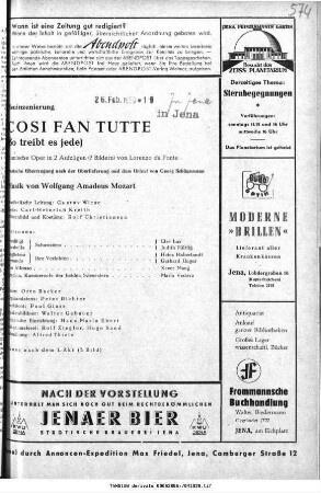 Cosi fan tutte! (So treibt es jede)