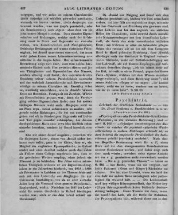 Feuchtersleben, E.: Lehrbuch der ärztlichen Seelenkunde. Als Skizze zu Vorträgen bearbeitet. Wien: Gerold 1845 (Beschluss von Nr. 222)