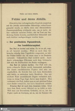 Fehler und deren Abhilfe