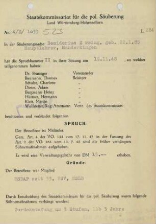 Ersing, Desiderius