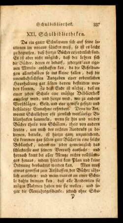 XXI. Schulbibliotheken