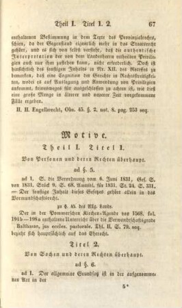 Titel 2. Von Sachen und deren Rechten überhaupt