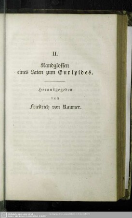 Randglossen eines Laien zum Euripides.