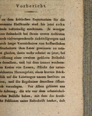Kritisches Repertorium für die gesammte Heilkunde. 11. 1826