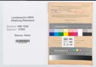 Entnazifizierung Heinz Stonus, geb. 31.05.1913 (Forstmeister)