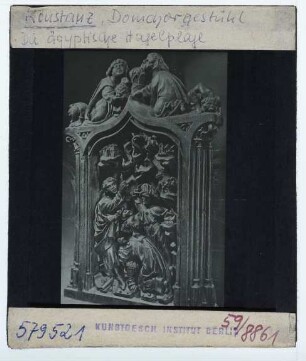 Konstanz, Münster,Konstanz, Münster, Chorgestühl : Gestühlwange, Die ägyptische Hagelplage