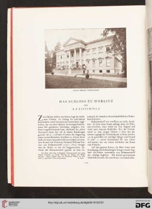 Das Schloss zu Wörlitz