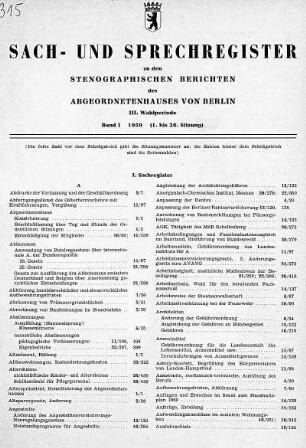 Sach- und Sprechregister