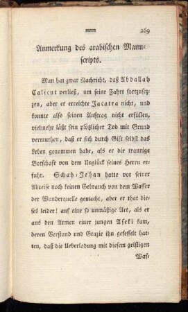 Anmerkung des arabischen Manuscripts.
