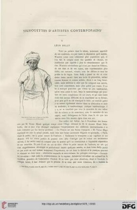 4: Silhouettes d'artistes contemporains, [2], Léon Belly