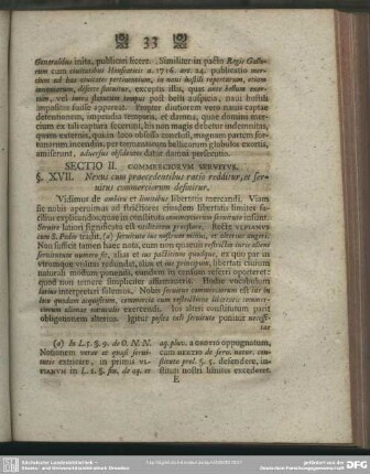 Sectio II. Commerciorum Servitus