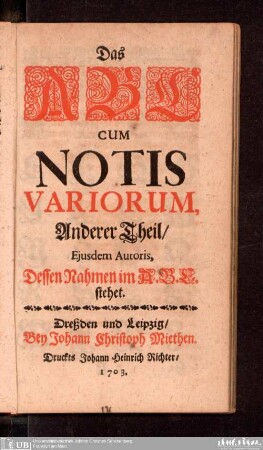 2: Das ABC com notis variorum