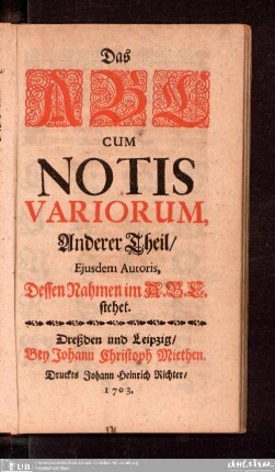 2: Das ABC com notis variorum