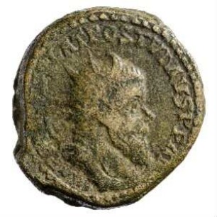 Münze, Sesterz, 259 - 268 n. Chr.