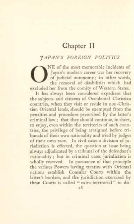 Chapter II. Japan's foreign politics