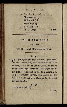 VII. Abschnitt.