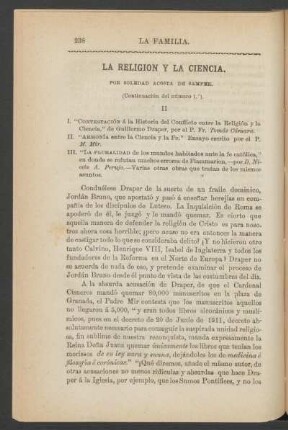 La religión y la ciencia.