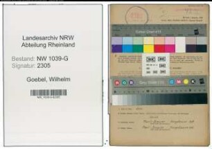 Entnazifizierung Wilhelm Goebel , geb. 10.03.1903 (Chemiearbeiter)