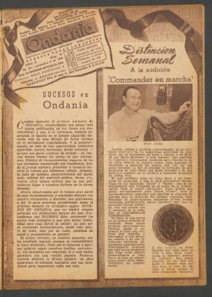 Distinción semanal : A la audición: 'Comander en marcha'