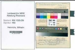 Entnazifizierung Wilhelm Heinrichs , geb. 22.05.1910 (Verwaltungsangestellter)