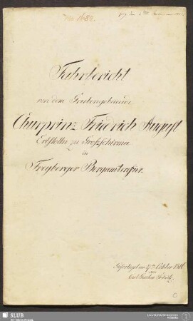 Fahrbericht von dem Grubengebaeude Churprinz Friedrich August Erbstolln zu Groszschirma in Freyberger Bergamtsrefier - 18.6356 4.