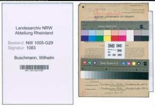 Entnazifizierung Wilhelm Buschmann , geb. 27.03.1896 (Bahnassistent)