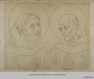 Die Heiligen Franziskus und Bernhard von Siena (nach Gozzoli in San Fortunato in Montefalco)