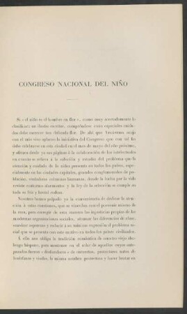 Congreso nacional del niño