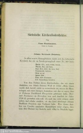 Sächsische Kirchenliederdichter