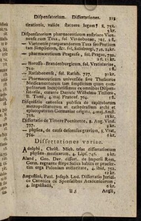 313-318, Dissertationes variae.