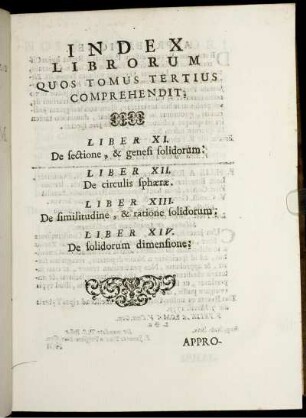 Index Librorum quas tomus tertius comprehendit.