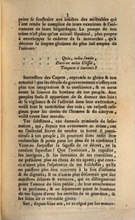 Un Petit Mot A Louis XVI. Sur Les Crimes De Ses Vertus Et l'insuffisance, pour le bonheur de son Peuple, de la pureté de ses voeux & de la rectitude de ses intentions