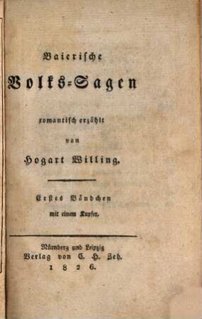 Baierische Volks-Sagen, 1