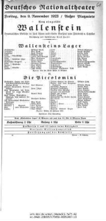 Wallenstein [Wallensteins Lager; Die Piccolomini]