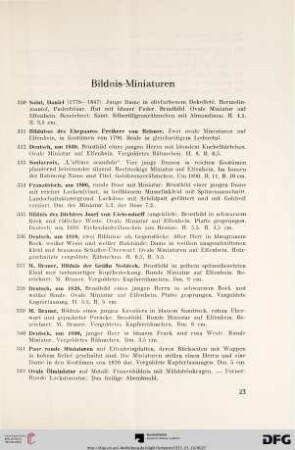 Bildnis-Miniaturen (Nr. 330-379)